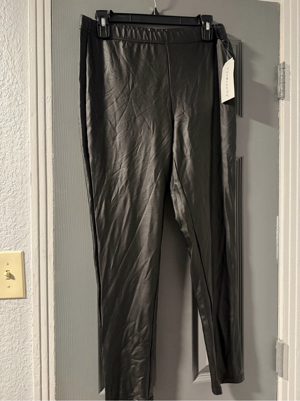eye candy Black Faux Leather Leggings